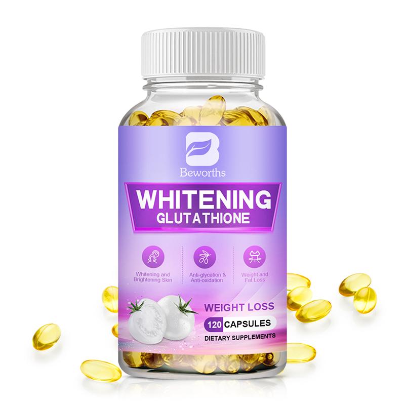 BEWORTHS White Tomato Glutathione Capsules for Skin Whitening Brightening Anti-aging Anti-oxidation Body Sculpting Weight Loss