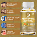 BEWORTHS Organic Ashwagandha Capsules Stress Relief, Mood Enhancer, Immune & Thyroid Support Male functional health support