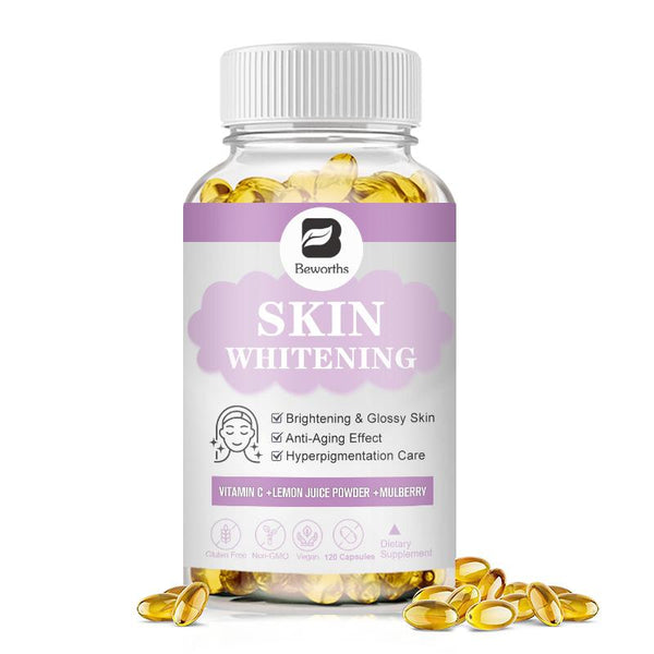 Beworths Skin Whitening Capsules For Brightening & Glossy Skin Anti-Aging Reduce Pigmentation Antioxidant 120 soft-gels