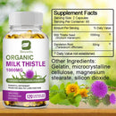 BEWORTHS Milk Thistle Capsule 1000mg Silymarin Marianum & Dandelion Root for Liver Health Protect Cardiovascular Glutathione Support Antioxidant Detox