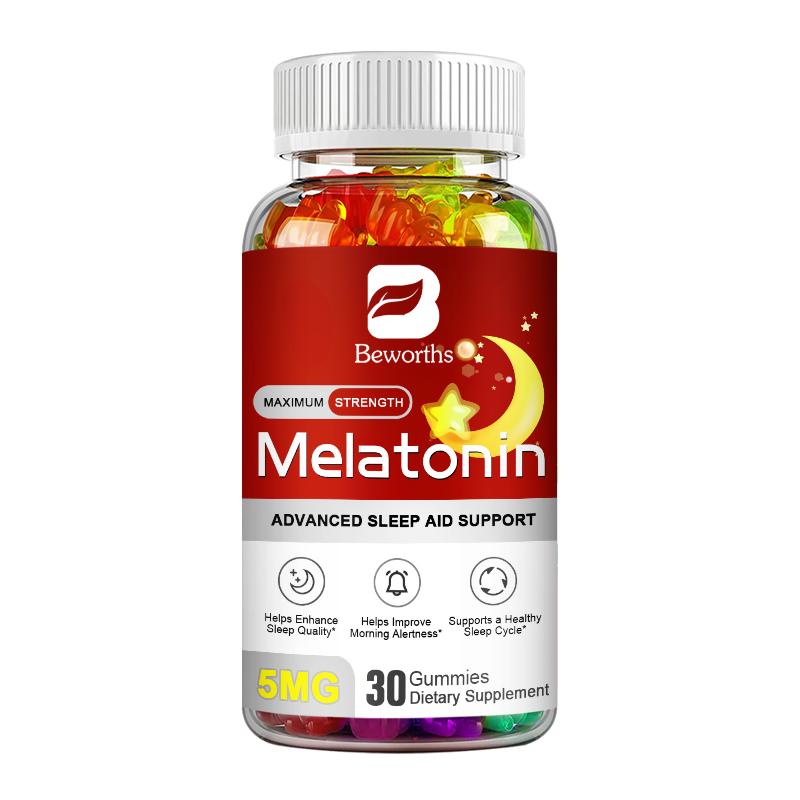 BEWORTHS 5Mg Melatonin Gummies Relieve Stress Improve Sleep Improve Body Immunity Improve Morning Altertness Adjust Sleep