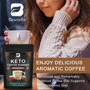 BEWORTHS Keto Coffee Powder Low Calorie Appetite Suppression Instant Fat Burner Drink Fat Reducing Products for Bodybuilder