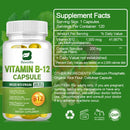 BEWORTHS Vitamin B12 Capsule 1000 Mcg Methyl B12 with Organic Spirulina Supports Healthy Mood, Energy, Heart & Eye Health