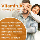 BEWORTHS Vitamin A Capsules 10,000 IU Supports Healthy Skin & Eyes, Antioxidant Activity & Immune System Function