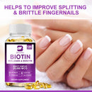 BEWORTHS Biotin & Collagen Supplement with Keratin For Healthy Nails & Skin Hair Growth Supplement for Women & Men Multivitamin capsule