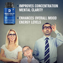 BEWORTHS Brain Health Supplement Nootropic Capsules for Focus, Memory & Clarity Support Nootropic Booster Stress & Mood Support