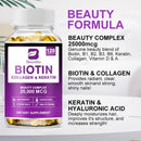 BEWORTHS Biotin & Collagen Supplement with Keratin For Healthy Nails & Skin Hair Growth Supplement for Women & Men Multivitamin capsule