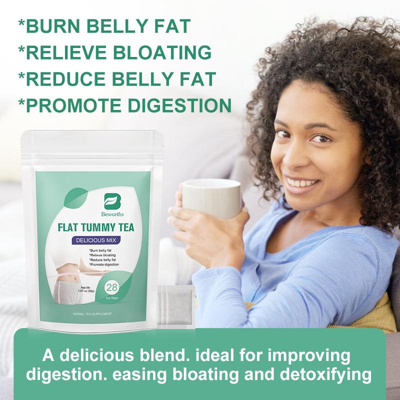 BEWORTHS Flat Tummy Tea Organic Detox Slimming Teabags Belly Flat Product Fat Burner Reduce Constipation Colon Cleanse Product