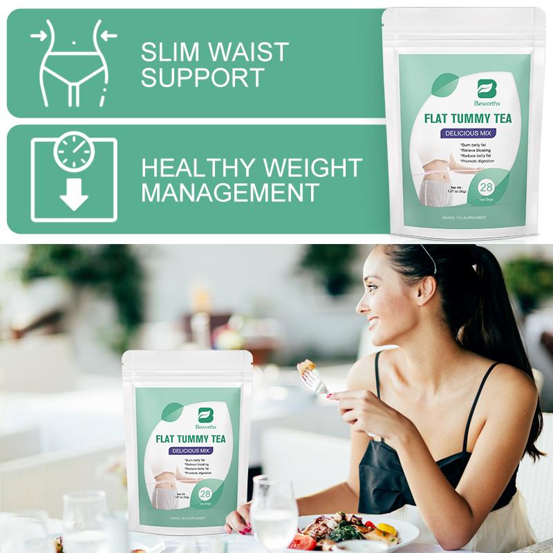 BEWORTHS Flat Tummy Tea Organic Detox Slimming Teabags Belly Flat Product Fat Burner Reduce Constipation Colon Cleanse Product