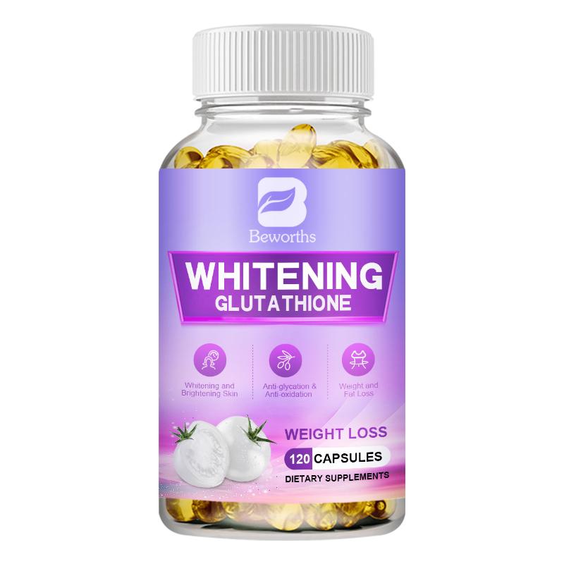 BEWORTHS White Tomato Glutathione Capsules for Skin Whitening Brightening Anti-aging Anti-oxidation Body Sculpting Weight Loss