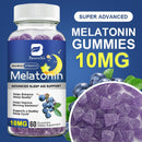 BEWORTHS Blueberry Melatonin Gummies 10Mg for Sleep Aid Anti Anxiety Stress Relief with vitamin A&C