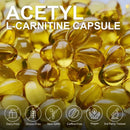 BEWORTHS Acetyl L-Carnitine Capsules 1500mg High Potency for Energy & Memory Support Increase Performance Boost Metabolism Weight Loss