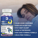 BEWORTHS Blueberry Melatonin Gummies 10Mg for Sleep Aid Anti Anxiety Stress Relief with vitamin A&C